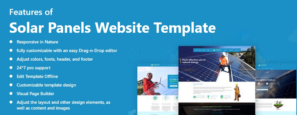 Features of Solar Panels Website Template